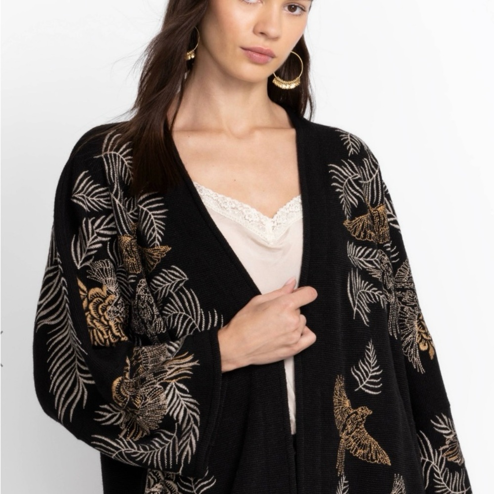 Johnny Was Pajaro Kimono Duster Cardigan sweater. M